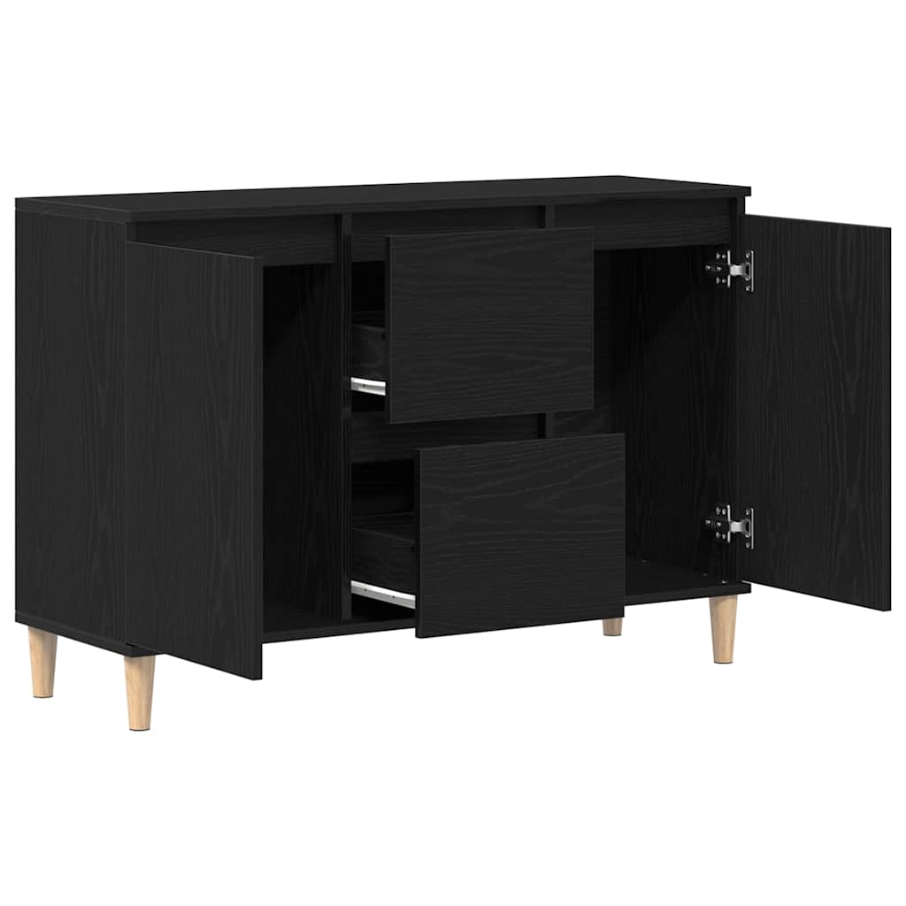 Buffet avec tiroir Noir 102 x 35 x 60 cm Bois d'ingénierie - XIOS