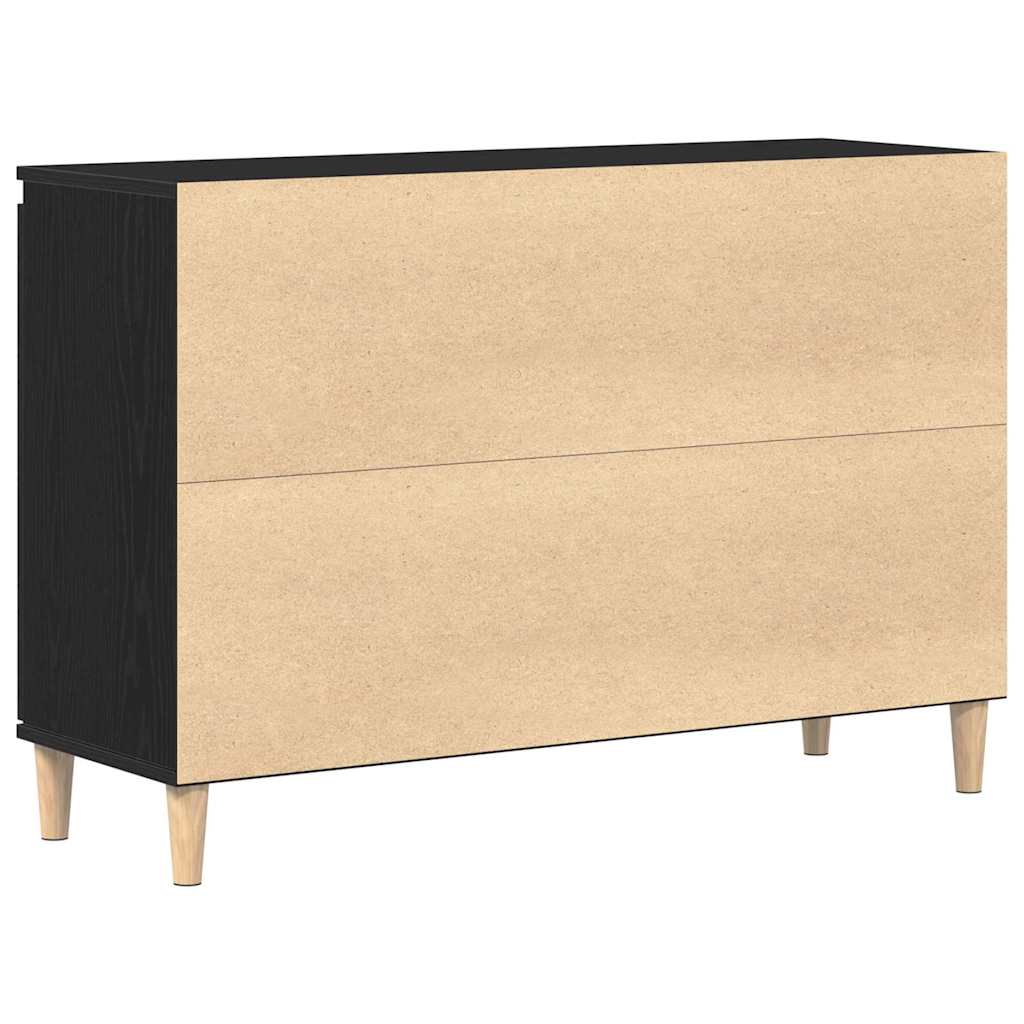 Buffet avec tiroir Noir 102 x 35 x 60 cm Bois d'ingénierie - XIOS