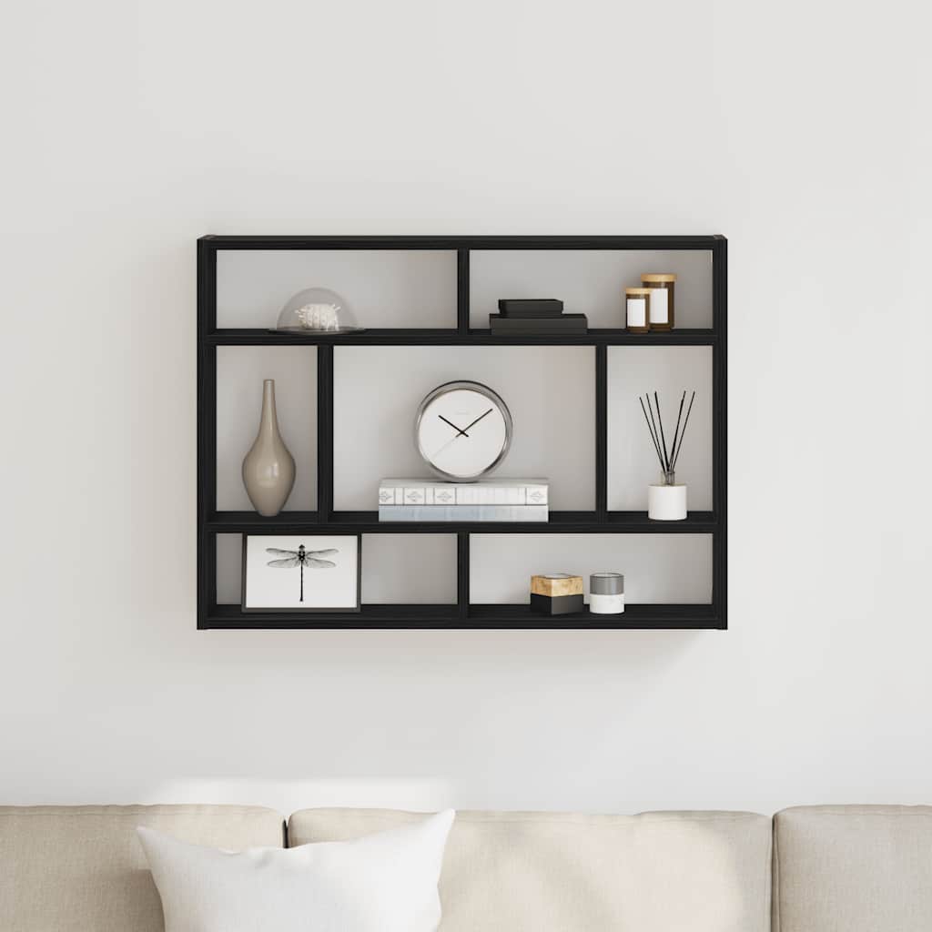 Étagère murale Chêne noir 75x16x55 cm Bois d'ingénierie - XIOS