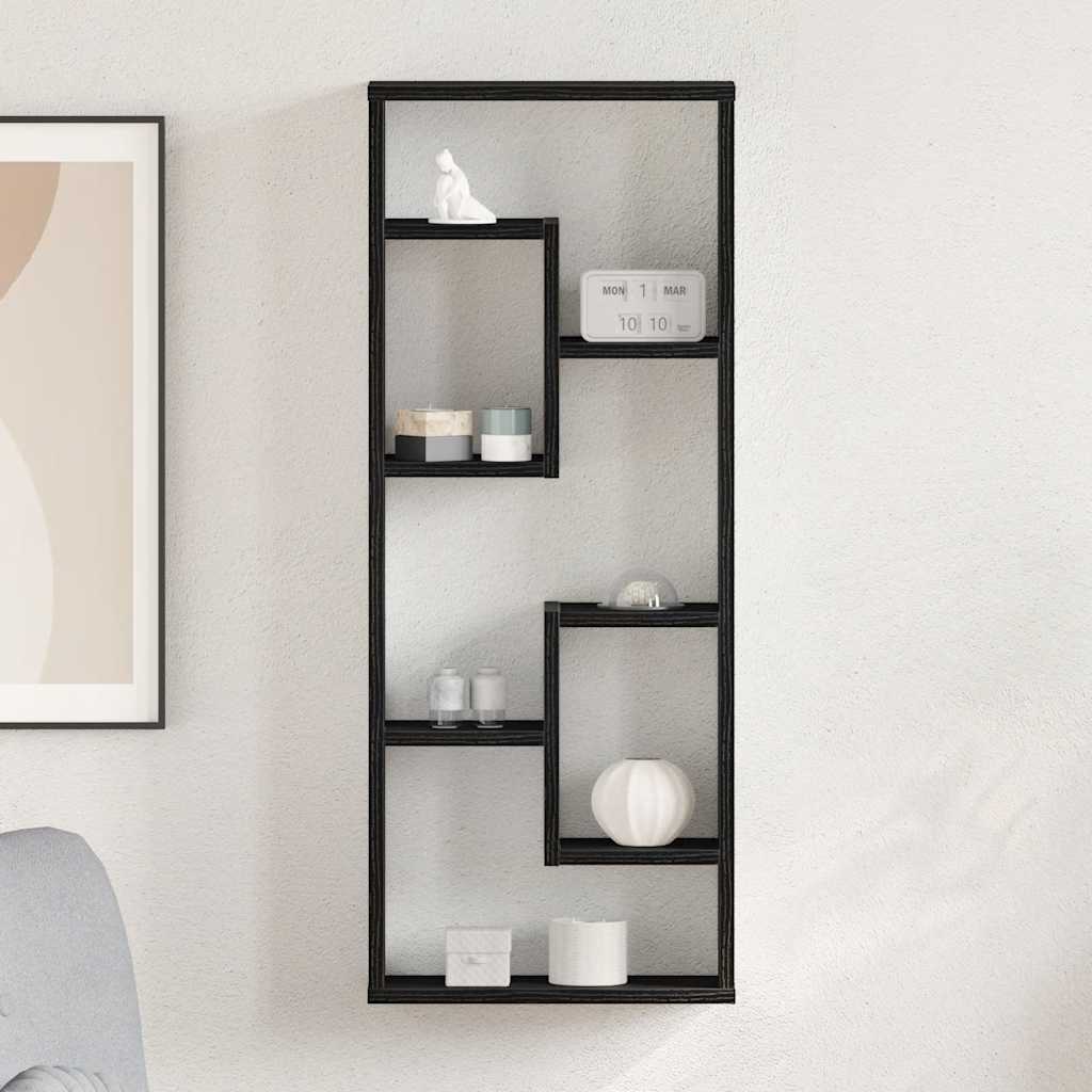 Étagère murale Chêne noir 36x16x90 cm Bois d'ingénierie - XIOS