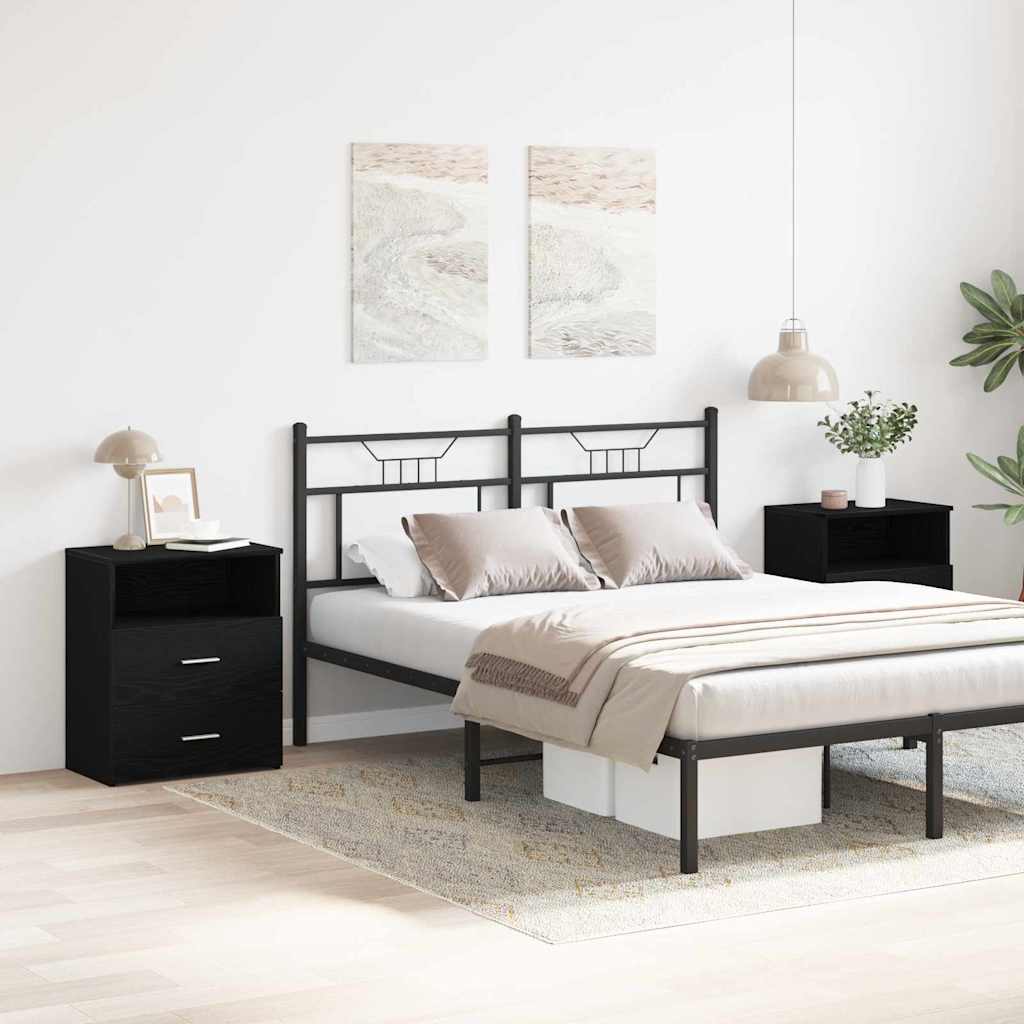 Table de nuit 2 pcs Chêne noir 50 x 32 x 60cm Bois d'ingénierie