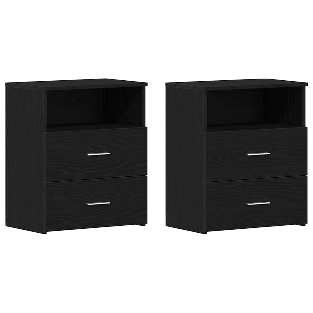 Table de nuit 2 pcs Chêne noir 50 x 32 x 60cm Bois d'ingénierie - XIOS