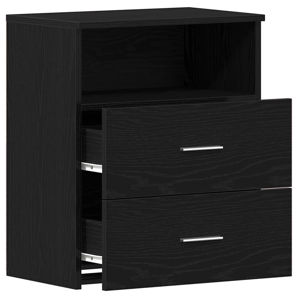 Table de nuit 2 pcs Chêne noir 50 x 32 x 60cm Bois d'ingénierie - XIOS