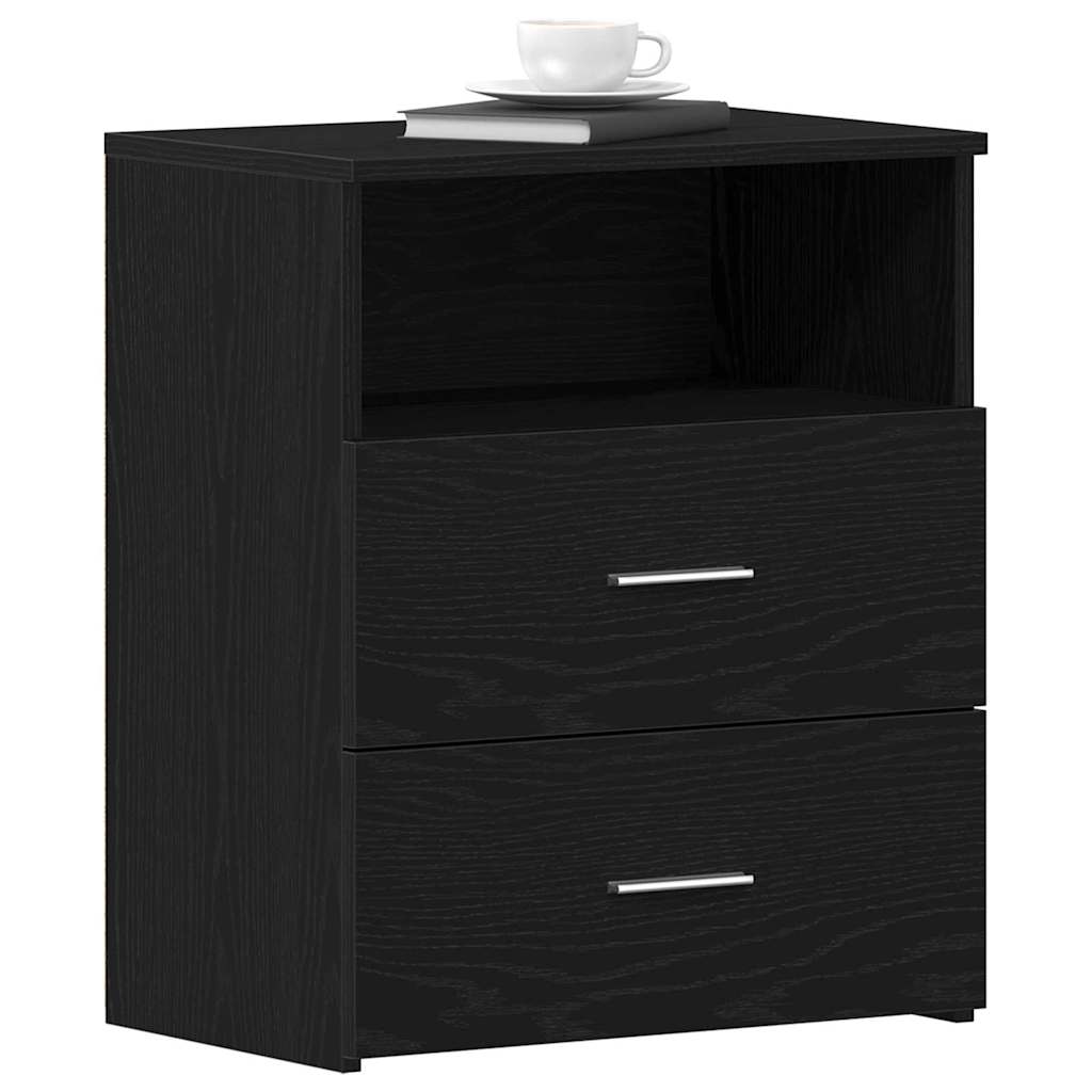 Table de nuit 2 pcs Chêne noir 50 x 32 x 60cm Bois d'ingénierie - XIOS