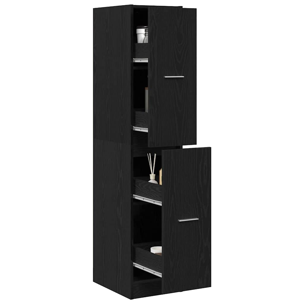 Armoire d'apothicaire Chêne noir 30x41x144,5 cm Bois d'ingénierie - XIOS