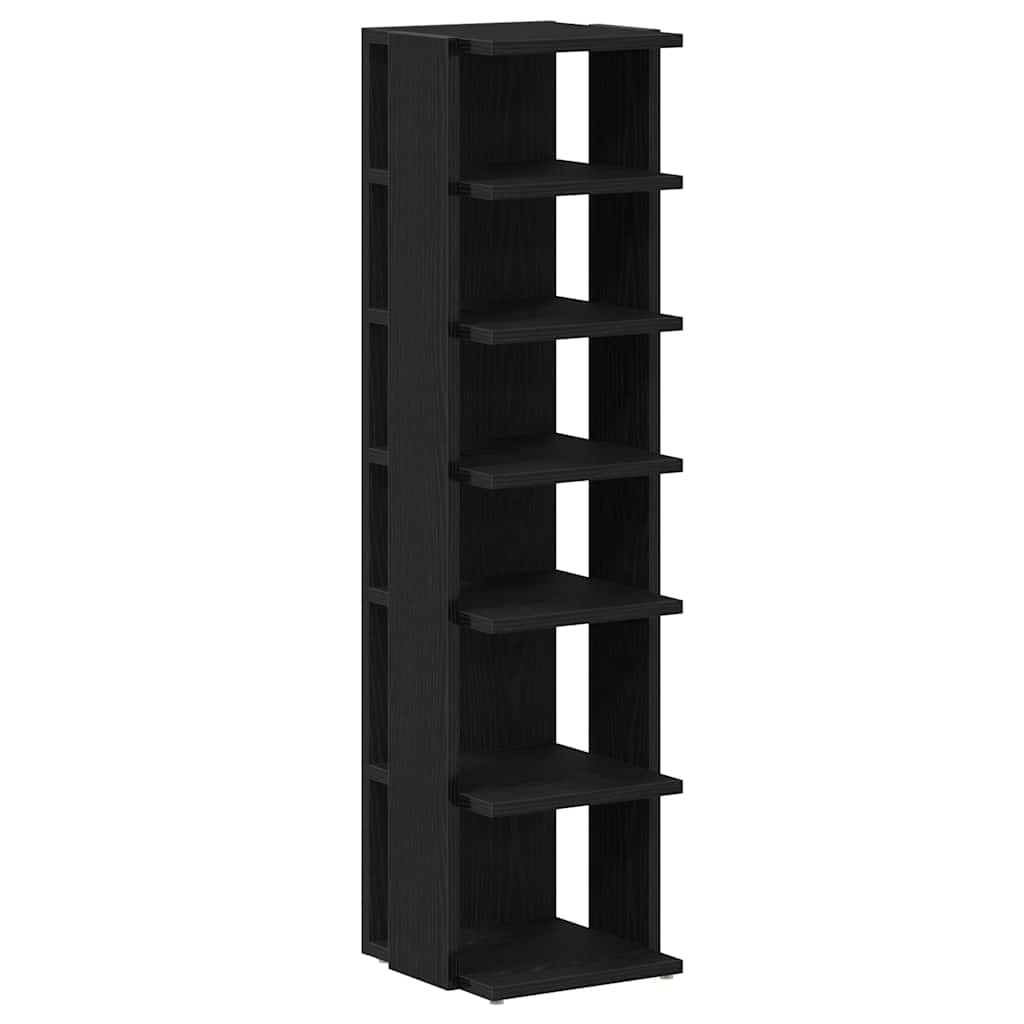 Meubles à chaussures 2 pcs Chêne noir 25x27x102 cm Bois d'ingénierie - XIOS