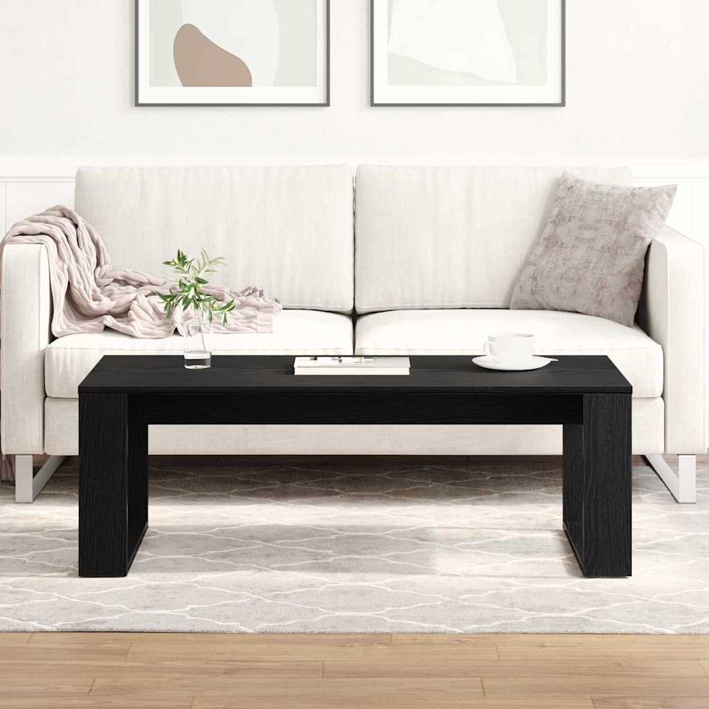 Table Basse Chêne noir 102 x 50 x 35 cm Bois d'ingénierie - XIOS