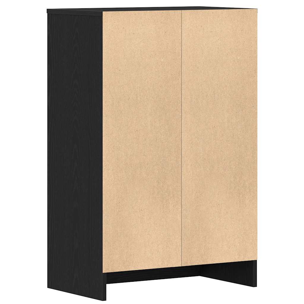 Armoire à chaussures chêne noir 60x35x92 cm bois d'ingénierie - XIOS