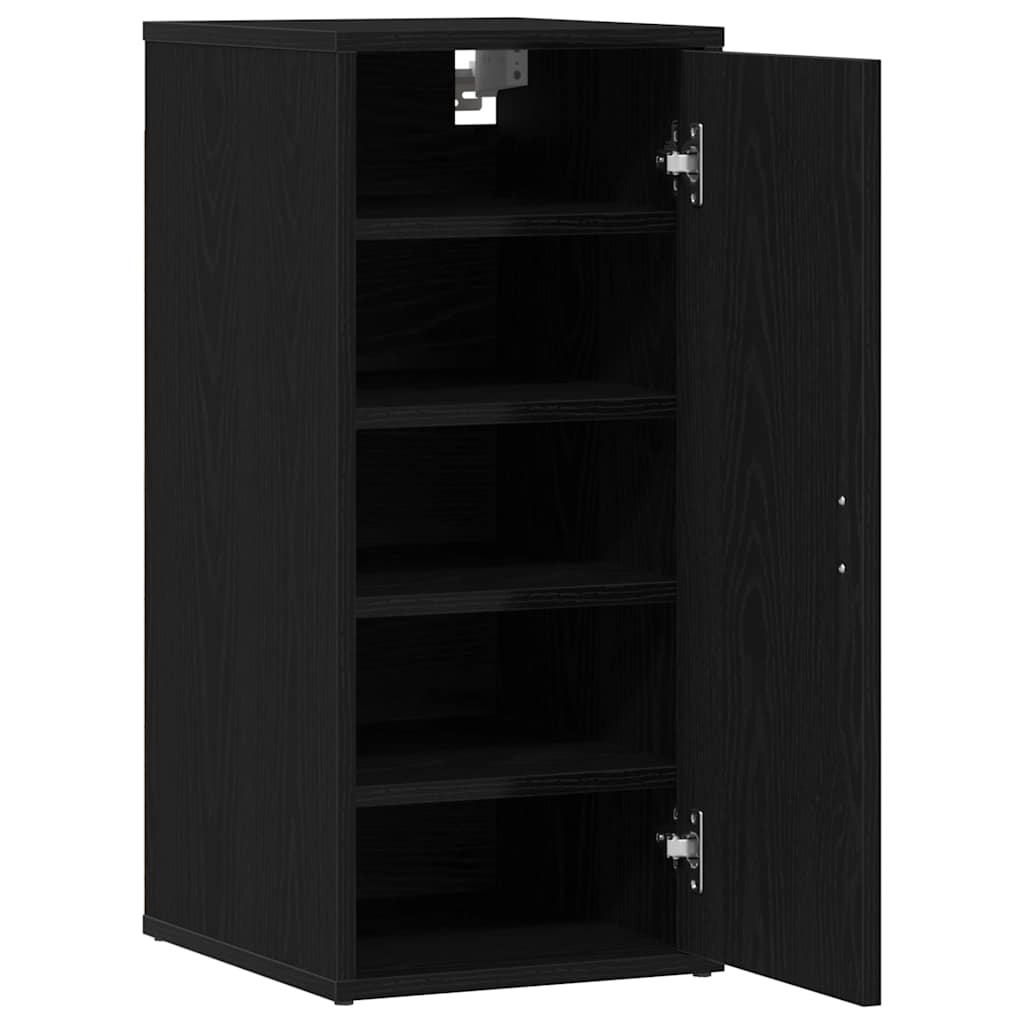 Armoire à chaussures chêne noir 32x35x70 cm bois ingénierie - XIOS
