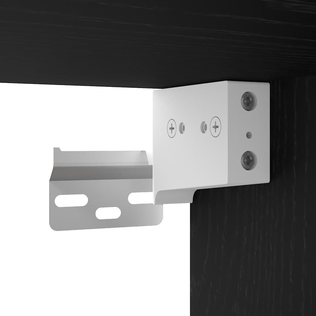 Armoire à chaussures chêne noir 32x35x70 cm bois ingénierie - XIOS