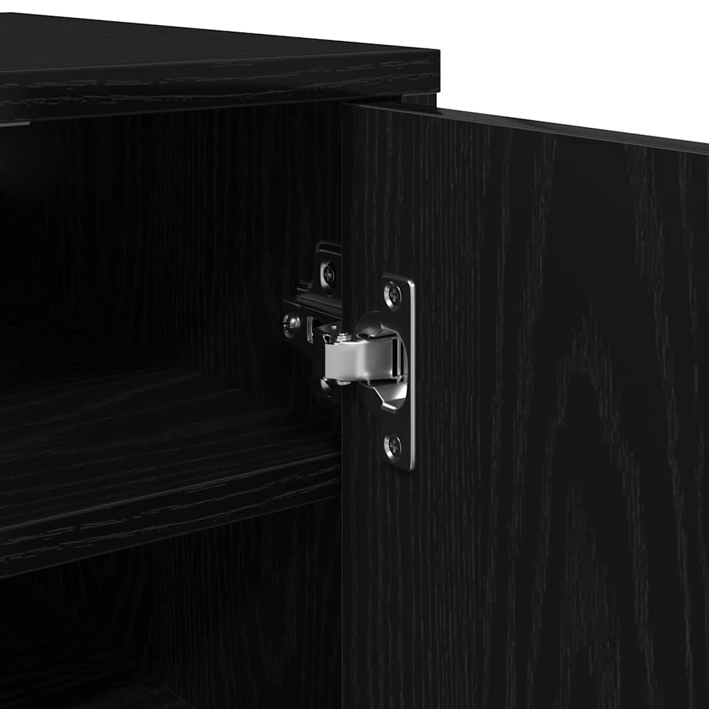 Armoire à chaussures chêne noir 32x35x70 cm bois ingénierie - XIOS