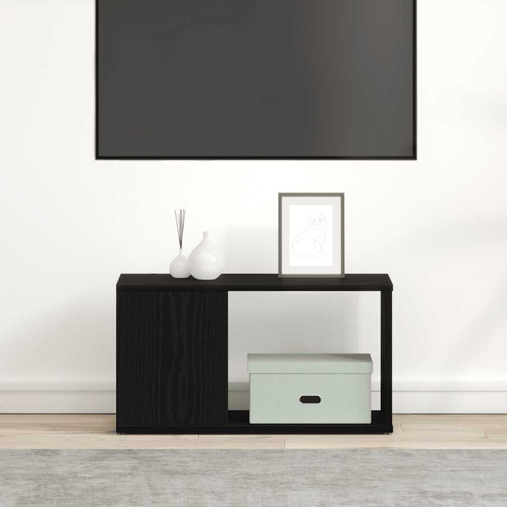 Meuble TV chêne noir 60x24x32 cm bois d'ingénierie - XIOS