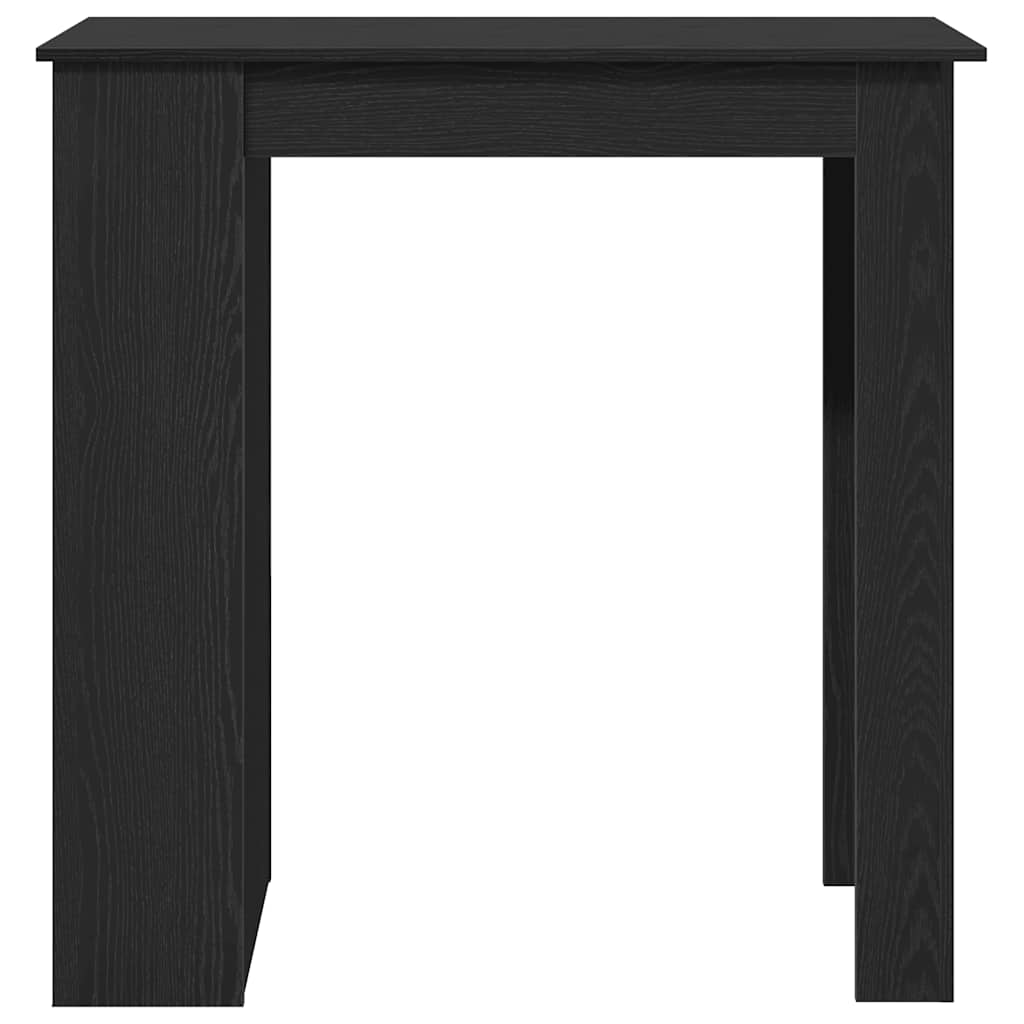 Table de bar avec étagère de rangement chêne noir - XIOS
