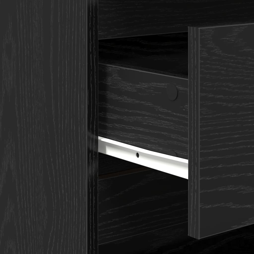 Buffet en chêne noir 70 x 41 x 75 cm bois d'ingénierie - XIOS