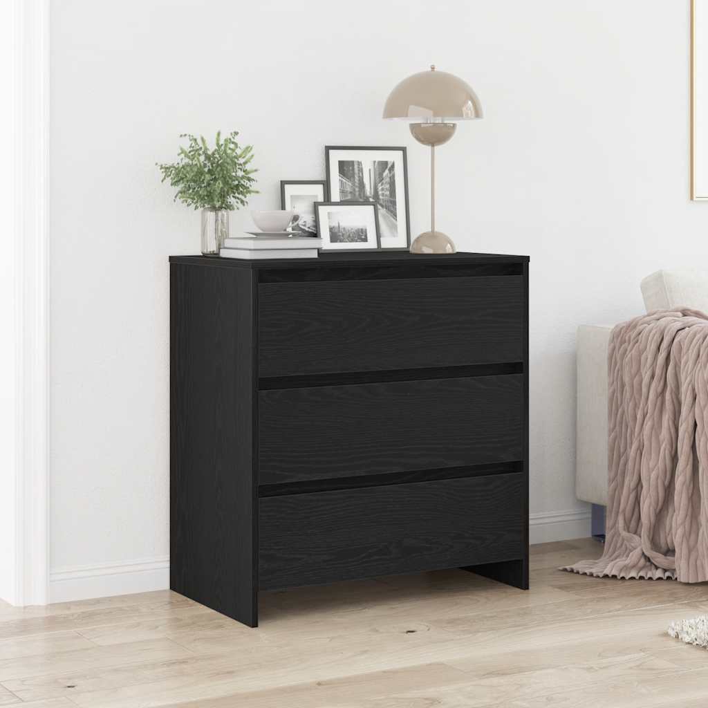 Buffet en chêne noir 70 x 41 x 75 cm bois d'ingénierie - XIOS