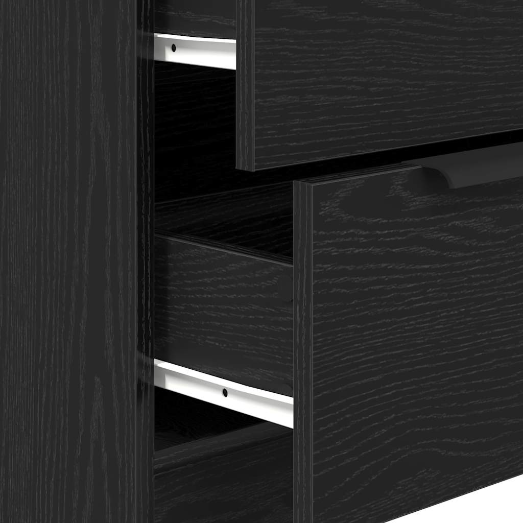 Buffet avec tiroir Chêne noir 60 x 30 x 70 cm Bois d'ingénierie - XIOS