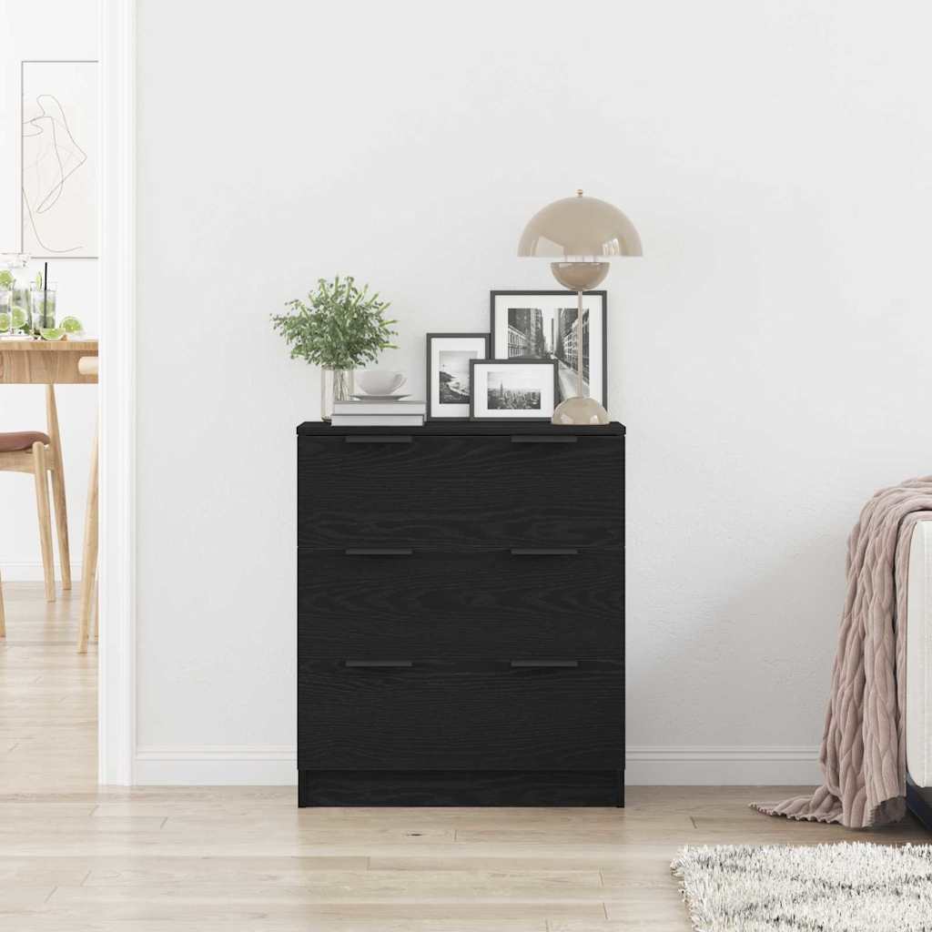 Buffet avec tiroir Chêne noir 60 x 30 x 70 cm Bois d'ingénierie - XIOS