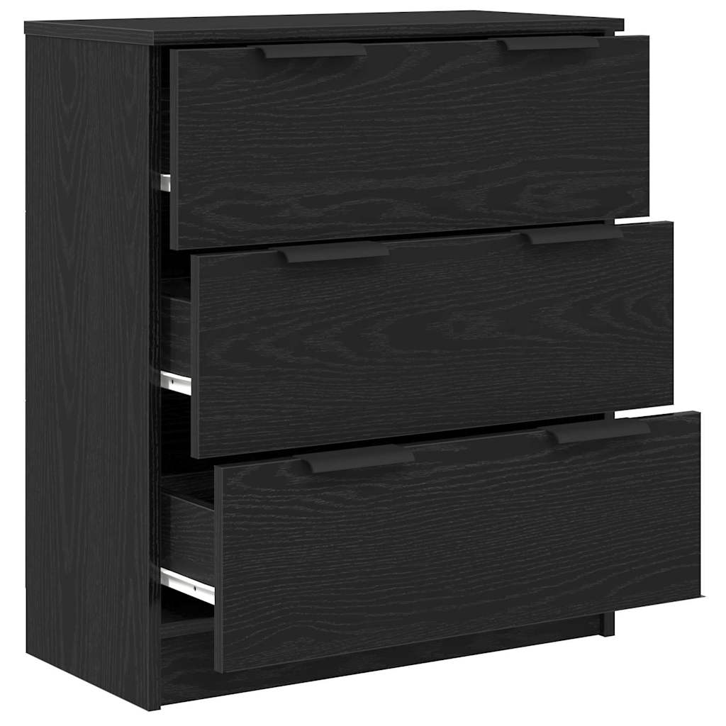 Buffet avec tiroir Noir 60 x 30 x 70 cm Bois d'ingénierie - XIOS