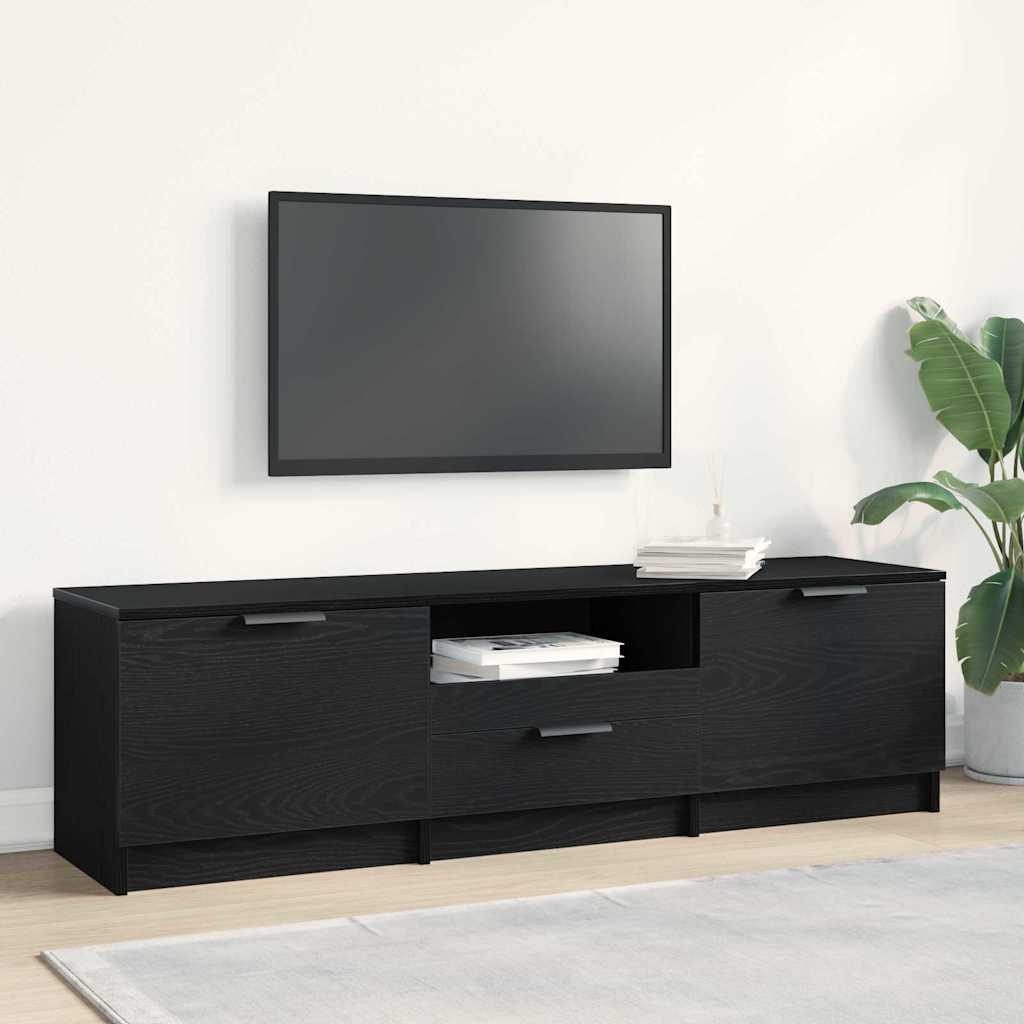 Meuble TV avec tiroir Noir 140 x 35 x 40 cm Bois d'ingénierie - XIOS