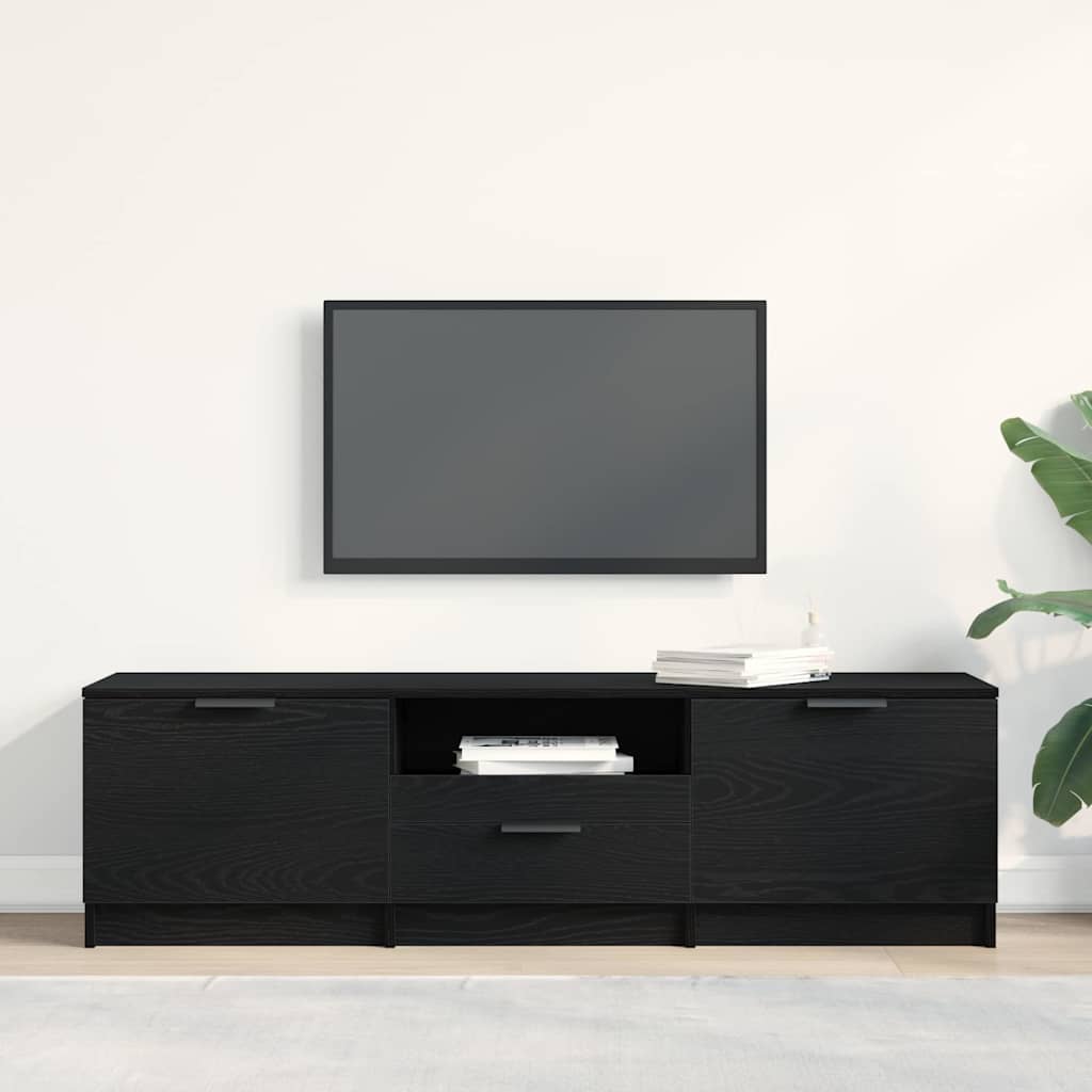 Meuble TV avec tiroir Noir 140 x 35 x 40 cm Bois d'ingénierie - XIOS