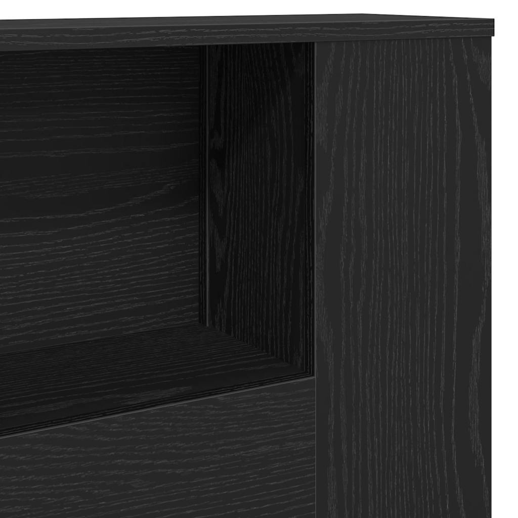 Cabinet de Tête de Lit Chêne noir 180 x 18,5 x 102,5 cm - XIOS