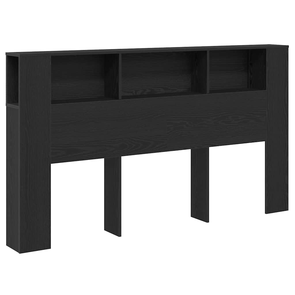 Cabinet de Tête de Lit Chêne noir 180 x 18,5 x 102,5 cm - XIOS