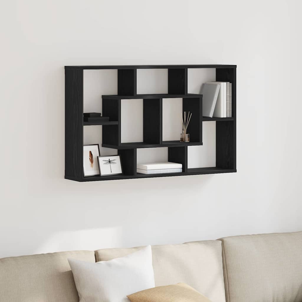Étagère Murale Chêne noir 85 x 16 x 52.5 cm Bois d'ingénierie - XIOS