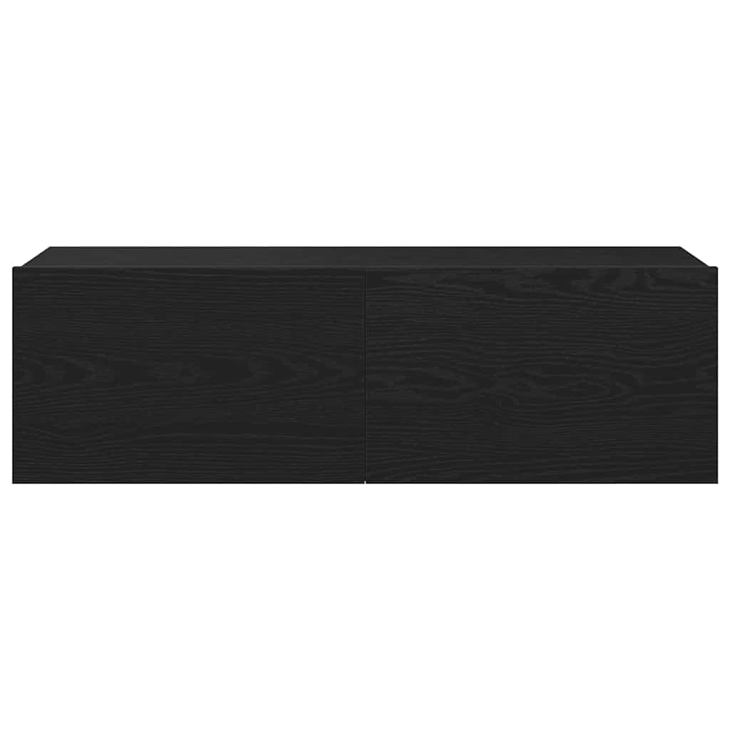 Meuble TV 2 pcs Noir 100 x 30 x 30 cm Bois d'ingénierie - XIOS