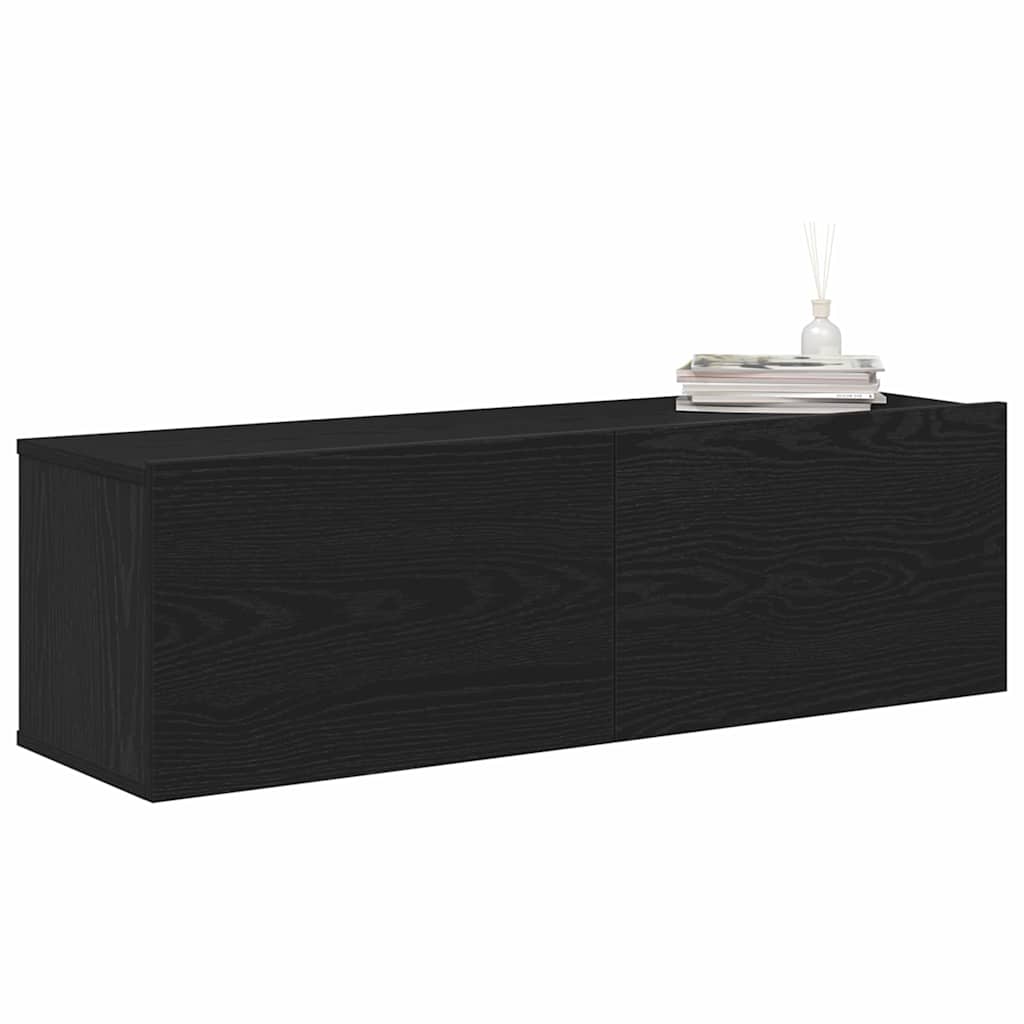 Meuble TV 2 pcs Noir 100 x 30 x 30 cm Bois d'ingénierie - XIOS