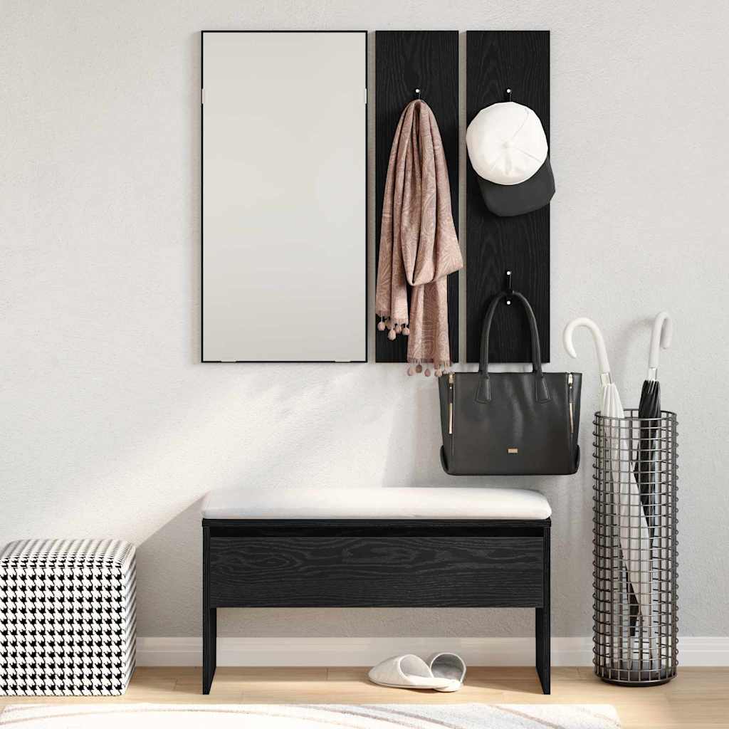 Ensemble de meubles d'entrée 4 pcs Chêne noir Bois d'ingénierie - XIOS