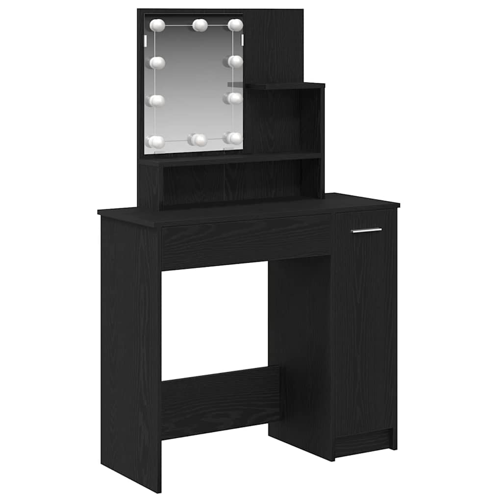 Table de Toilette avec tiroir Chêne noir 86.5 x 35 x 136 cm - XIOS