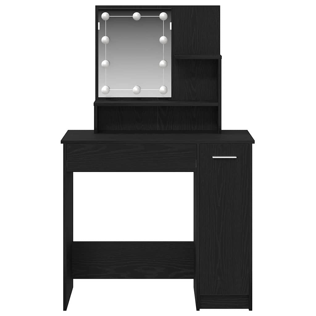 Table de Toilette avec tiroir Chêne noir 86.5 x 35 x 136 cm - XIOS