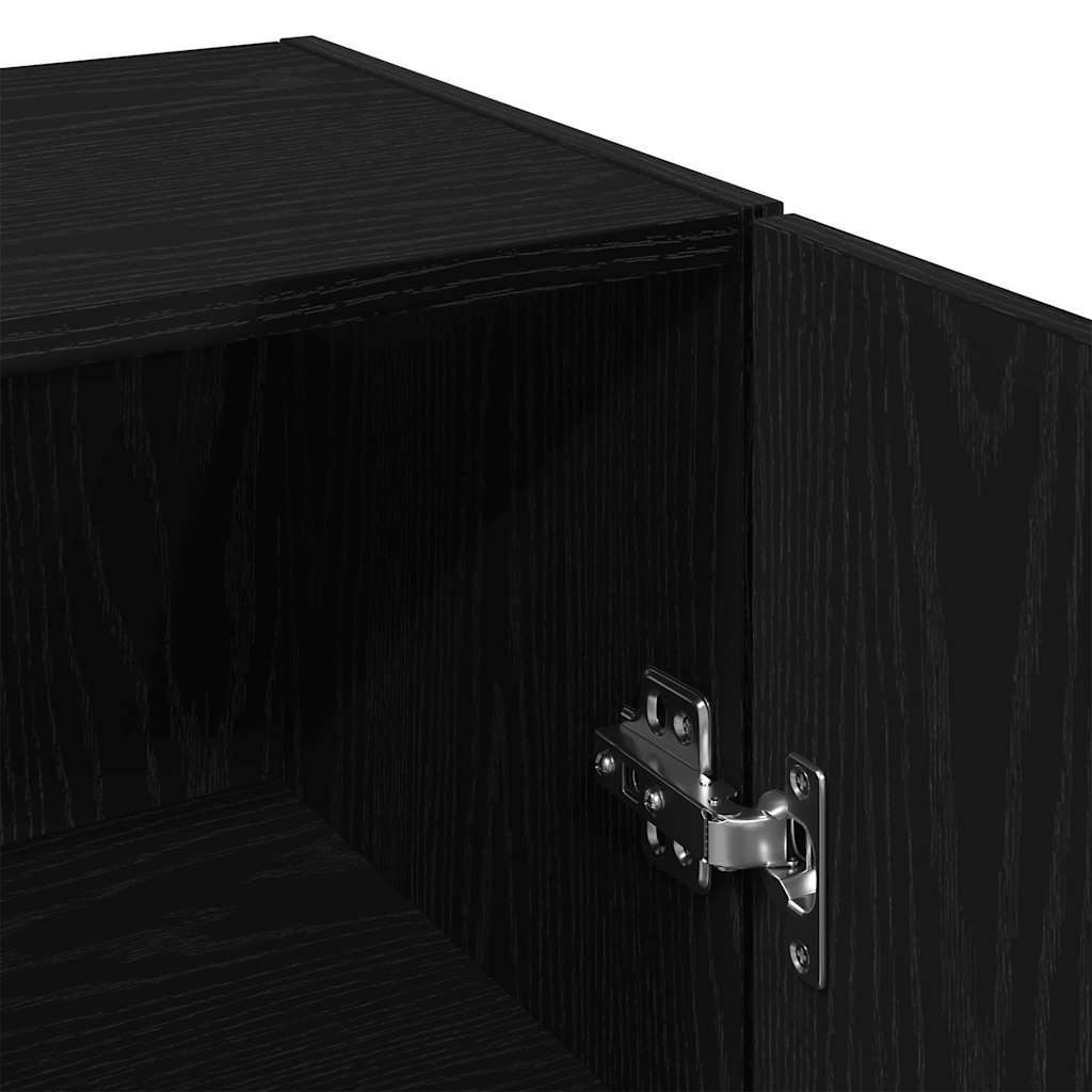 Armoire murale en chêne noir 34,5 x 34 x 90 cm Bois d'ingénierie - XIOS