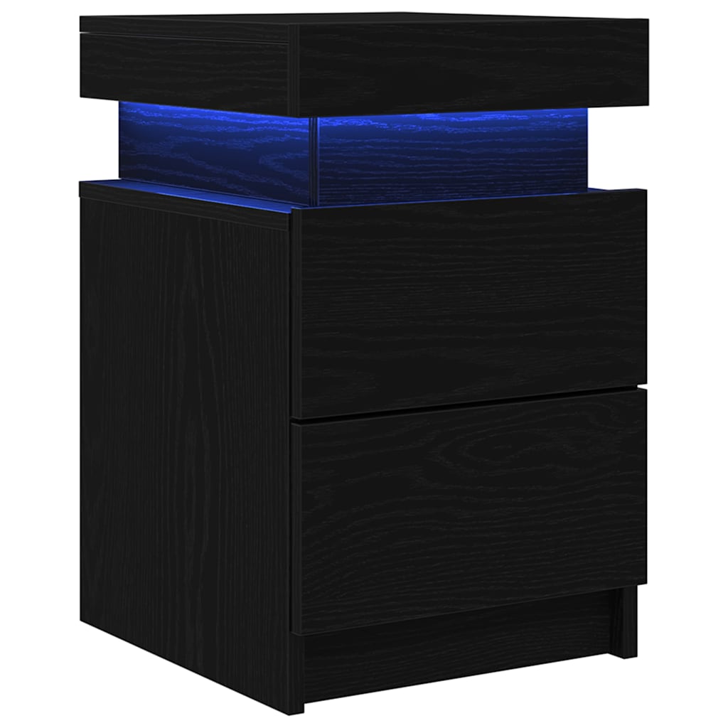 Cabinet de chevet Chêne noir 35 x 39 x 55 cm Bois d'ingénierie - XIOS