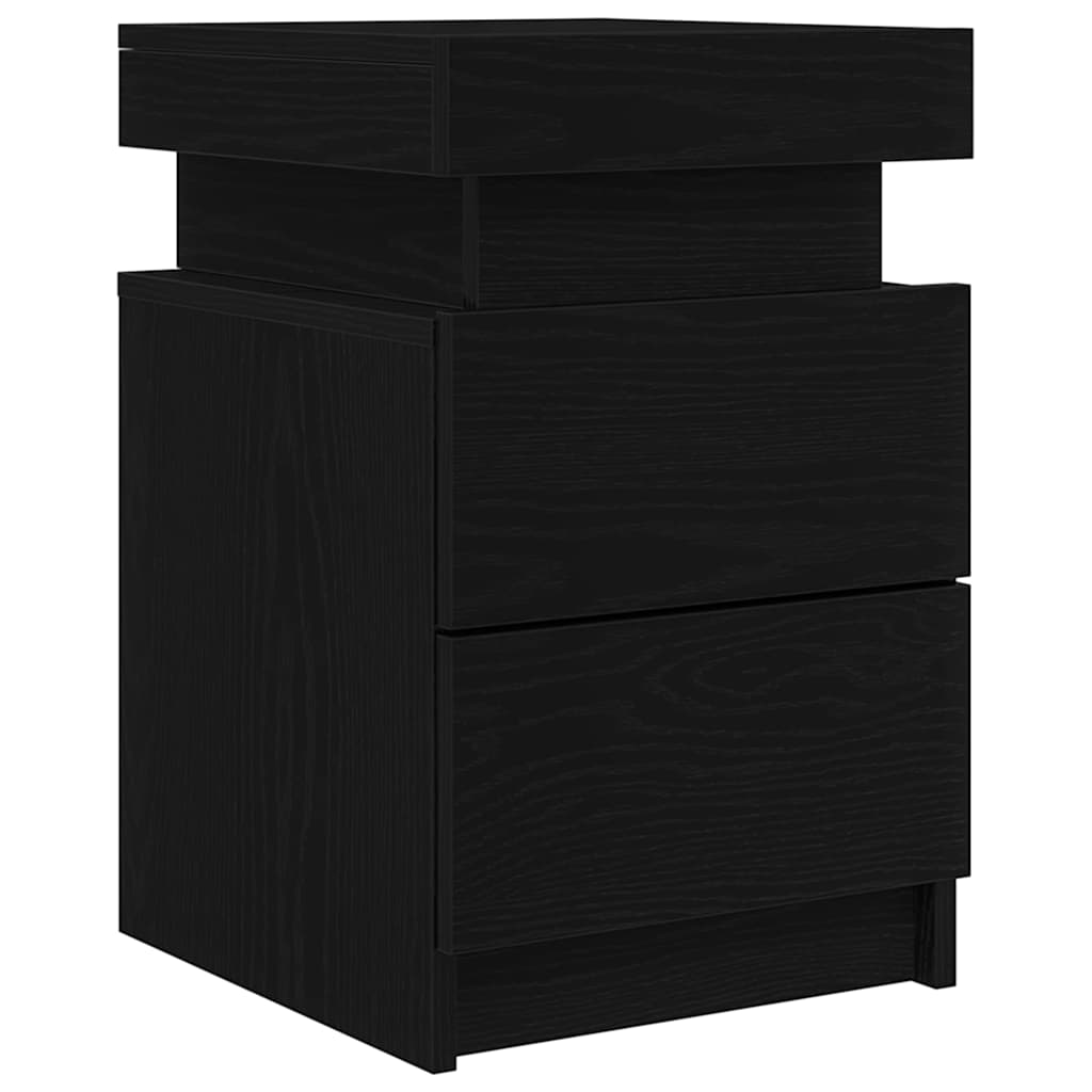 Cabinet de chevet Chêne noir 35 x 39 x 55 cm Bois d'ingénierie - XIOS