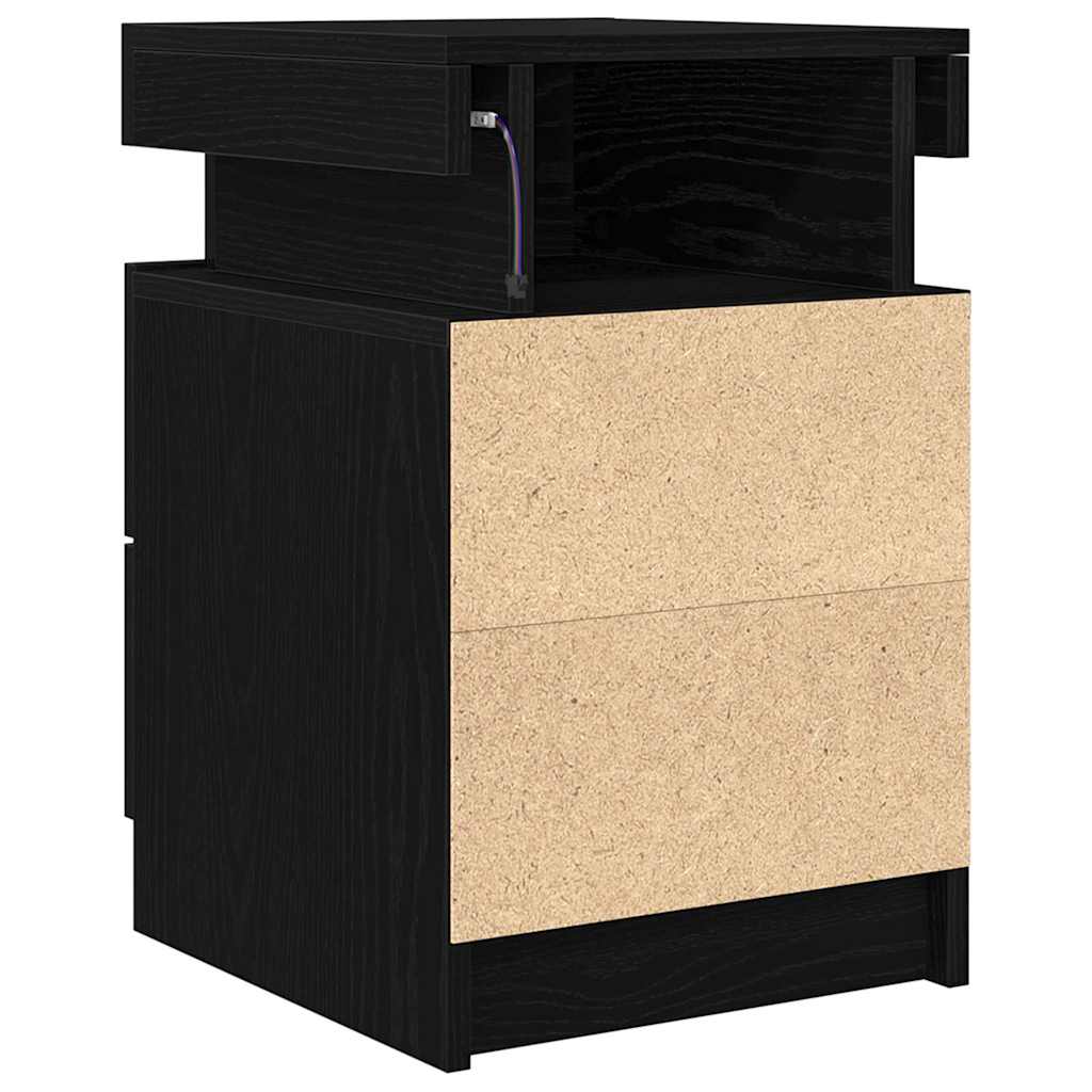 Cabinet de chevet Chêne noir 35 x 39 x 55 cm Bois d'ingénierie - XIOS
