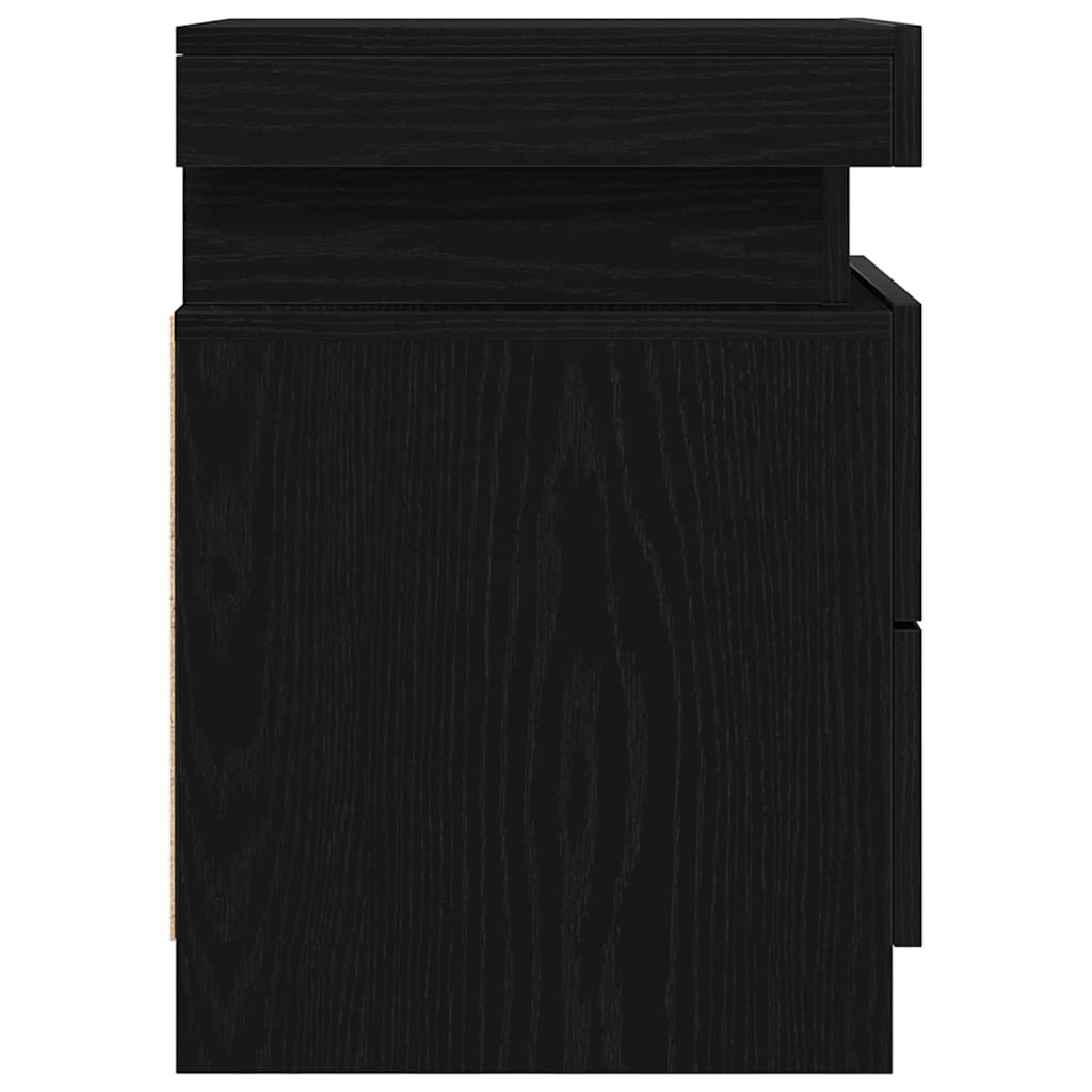 Cabinet de chevet Chêne noir 35 x 39 x 55 cm Bois d'ingénierie - XIOS