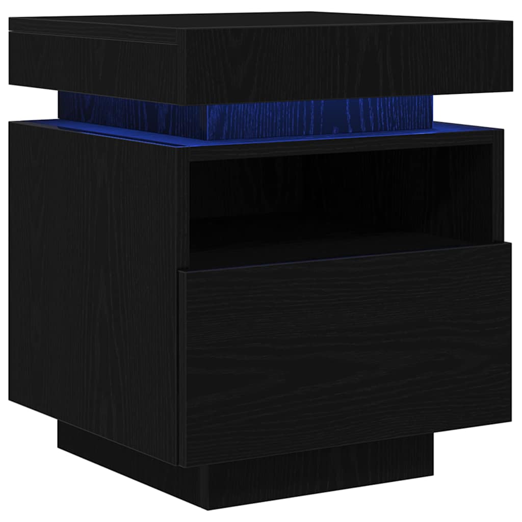 Cabinet de Chevet avec tiroir Chêne noir 40 x 39 x 48.5 cm