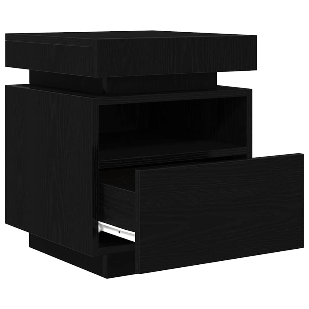 Cabinet de Chevet avec tiroir Chêne noir 40 x 39 x 48.5 cm