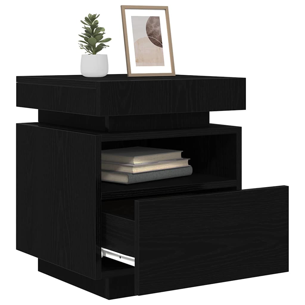 Cabinet de chevet 2 pcs Chêne noir 40 x 39 x 48,5 cm - XIOS