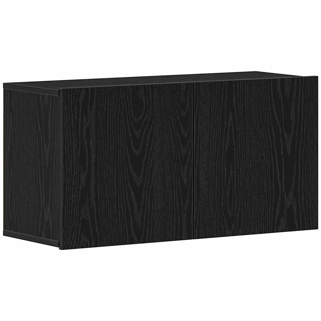 Meuble TV Chêne noir 80x30x41 cm Bois d'ingénierie - XIOS