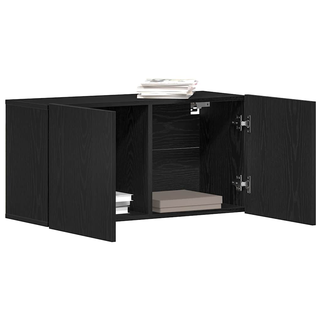 Meuble TV Chêne noir 80x30x41 cm Bois d'ingénierie - XIOS