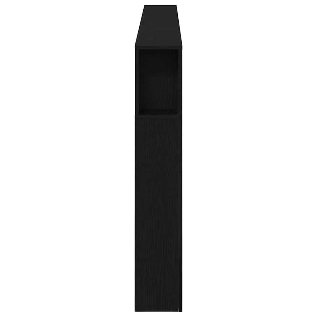 Tête de lit LED avec étagère Chêne noir 160 x 18,5 x 103,5 cm - XIOS