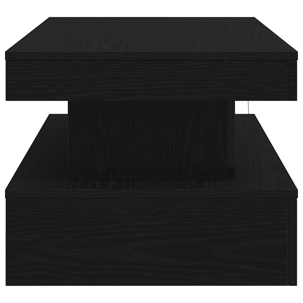 Table basse avec lumières LED chêne noir 90x50x40 cm - XIOS