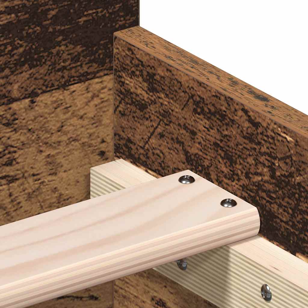 Cadre de lit sans matelas vieux bois 75x190 cm bois ingénierie - XIOS