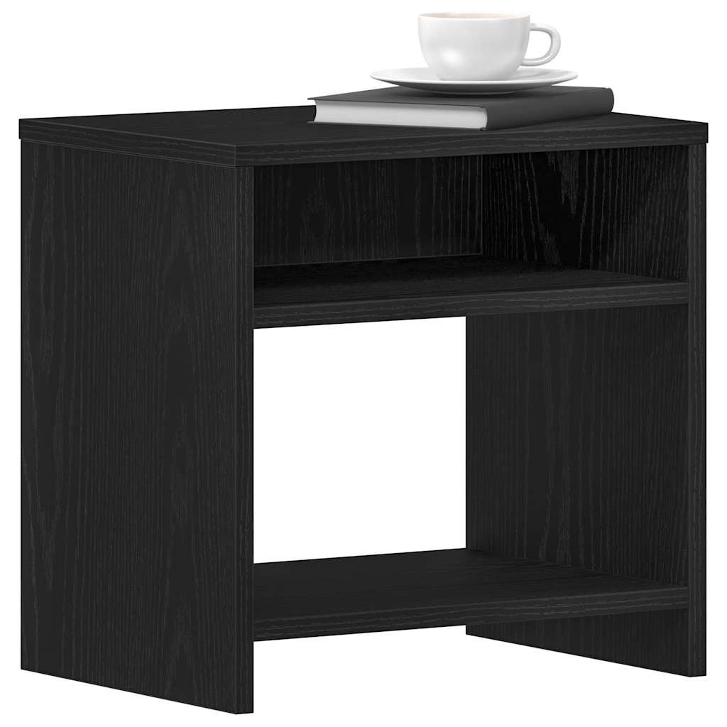 Table de chevet chêne noir 40x30x40 cm bois d'ingénierie