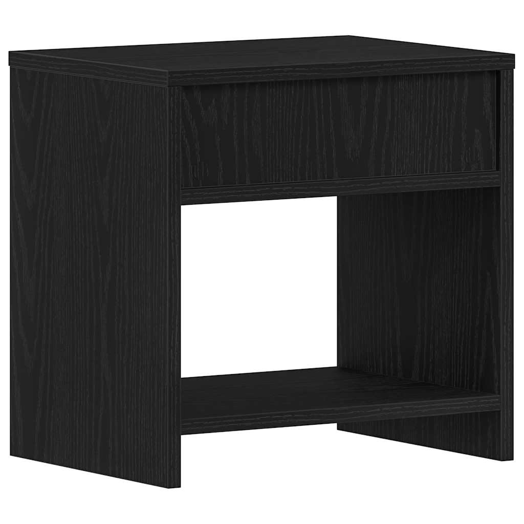 Table de chevet chêne noir 40x30x40 cm bois d'ingénierie