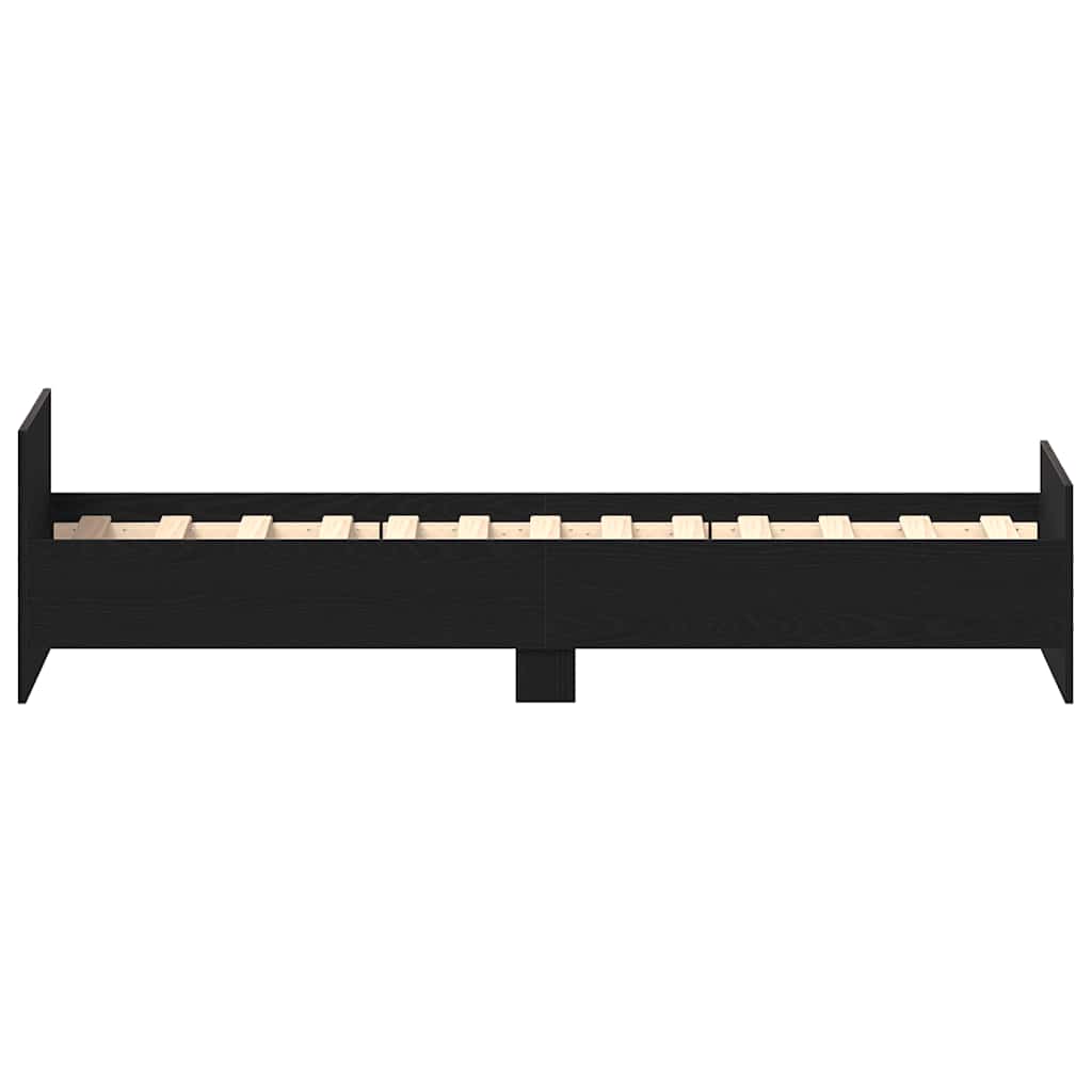 Cadre de lit sans matelas chêne noir 100x200 cm - XIOS