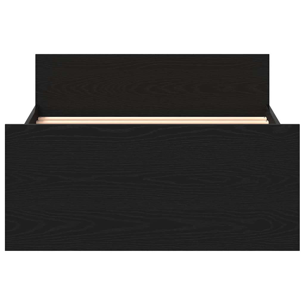 Cadre de lit sans matelas chêne noir 90x190 cm bois ingénierie - XIOS