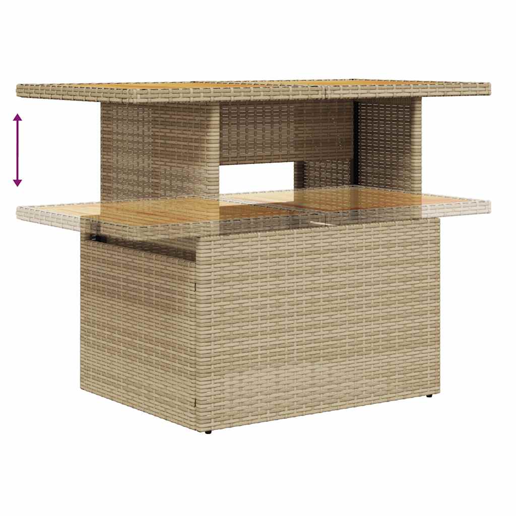Salon de jardin avec coussins 7 pcs gris résine tressée